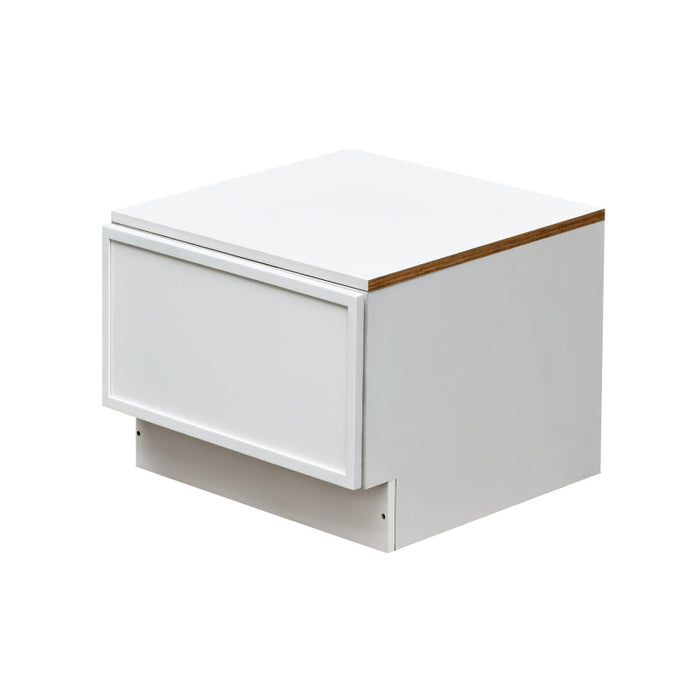 Shady White Wood Oven Drawer Base Cabinet 1