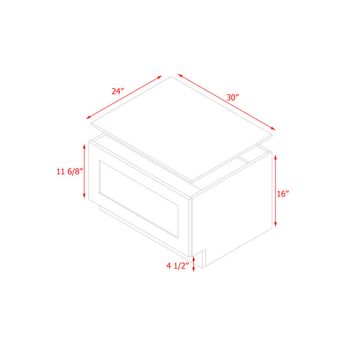 Mallorca White Wood Oven Drawer Base Cabinet 4