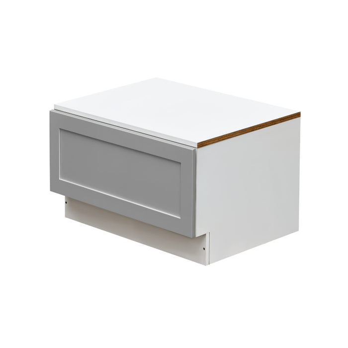 Mallorca Dolphin Gray Wood Oven Drawer Base Cabinet 1