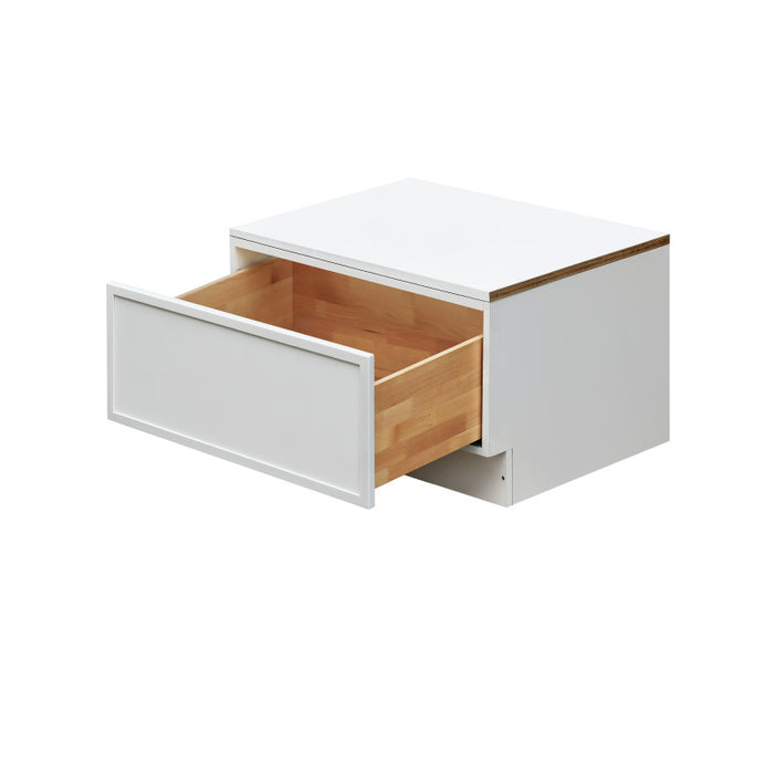 Shady White Wood Oven Drawer Base Cabinet 2