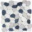 Full Sheet Sample - Aquatica Ocean Stone Sliced Black / White / Tan Pebble Natural Stone Mosaic - 11" x 11" x 10 MM Matte