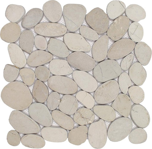 Ocean Stone Sliced Natural Stone White KEEKEO Mosaic Matte 1