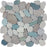 Full Sheet Sample - Aquatica Ocean Stone Sliced White / Green / Tan Pebble Natural Stone Mosaic - 11" x 11" x 10 MM Matte
