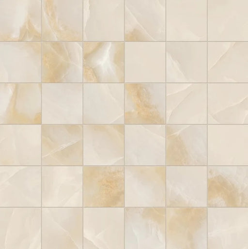 Onyx Beige Porcelain Mosaic - 2" x 2"
