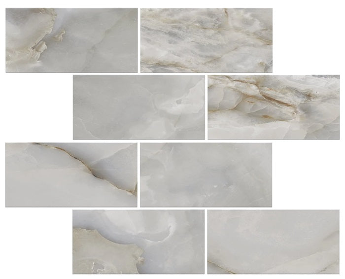 Onyx Dark Grey Porcelain Mosaic - 3" x 6" Brick