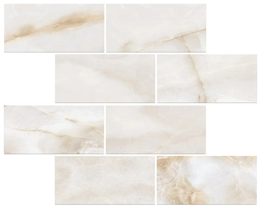 Onyx Ivory Porcelain Mosaic - 3" x 6" Brick