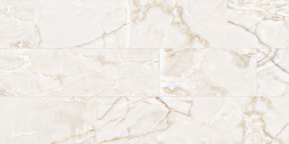 Onyx Ivory Porcelain Tile - Matte