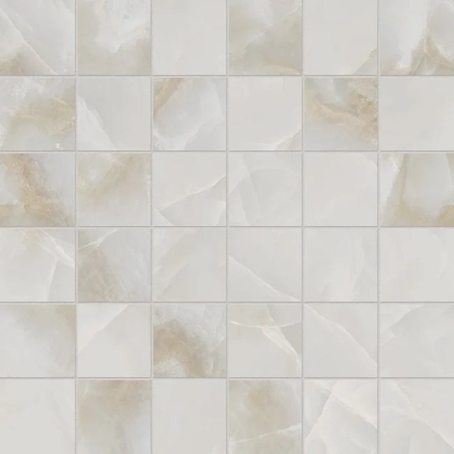 Onyx Light Grey Porcelain Mosaic - 2" x 2"