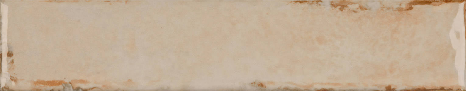 Full Tile Sample - Organic Clay Sand Ceramic Tile - 2" x 10" Glossy