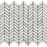 Full Sheet Sample - Oriental White Marble Mosaic - Mini Chevron Polished