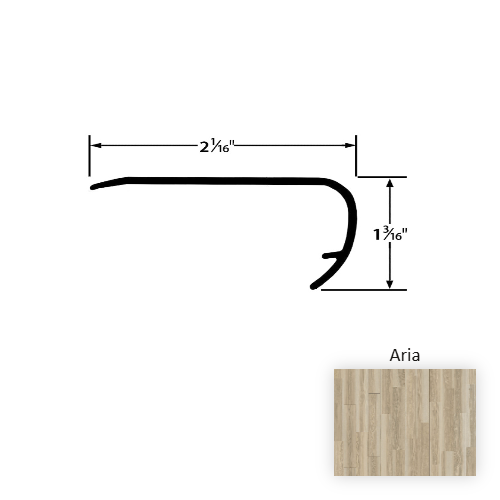 Divine Vinyl Aria Overlap Stair Nose Embossed 1