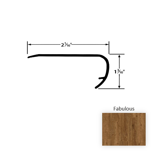Legendary Vinyl Fabulous Overlap Stair Nose Embossed 1