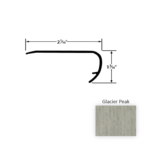 Cultivate Vinyl Glacier Peak Overlap Stair Nose Embossed 1