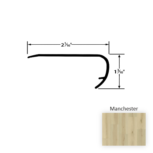 Preference Vinyl Manchester Overlap Stair Nose Embossed 1