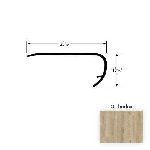 Legendary Vinyl Orthodox Overlap Stair Nose Embossed 1
