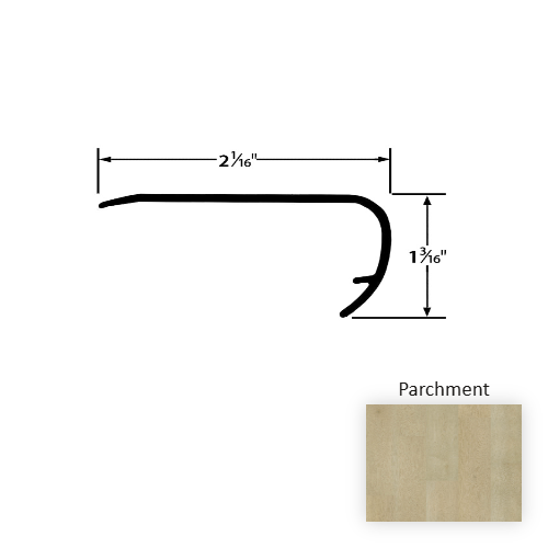 Preference Vinyl Parchment Overlap Stair Nose Embossed 1