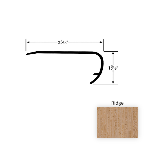 Nurture Vinyl Ridge Overlap Stair Nose Embossed 1