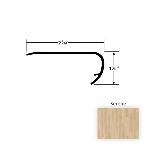 Nurture Vinyl Serene Overlap Stair Nose Embossed 1