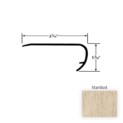 Divine Vinyl Stardust Overlap Stair Nose Embossed 1