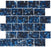Full Sheet Sample - Aquatica Flower Oxford Staggered Glass Mosaic - 2" x 3" x 8 MM Glossy