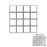 Full Sheet Sample - Oyster Lagoon Blue Porcelain Mosaic - 3" x 3" x 9.5 MM Matte