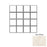 Full Sheet Sample - Oyster Pearl White Porcelain Mosaic - 3" x 3" x 9.5 MM Matte