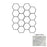 Full Sheet Sample - Oyster Lagoon Blue Hexagon Porcelain Mosaic - 3" x 3" x 9.5 MM Matte