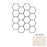 Full Sheet Sample - Oyster Pearl White Hexagon Porcelain Mosaic - 3" x 3" x 9.5 MM Matte