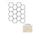 Full Sheet Sample - Oyster Shell Beige Hexagon Porcelain Mosaic - 3" x 3" x 9.5 MM Matte
