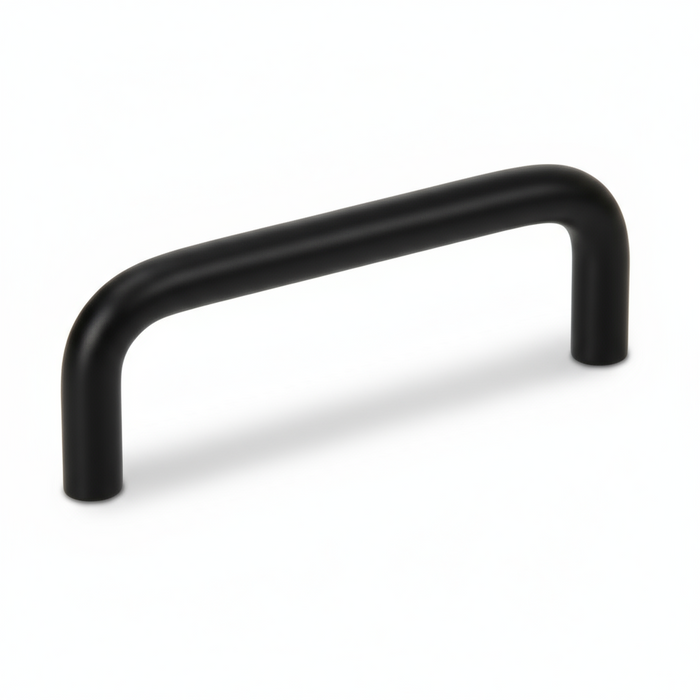 Silverline P5103 Steel Black Cabinet Pull Brushed Chrome 1