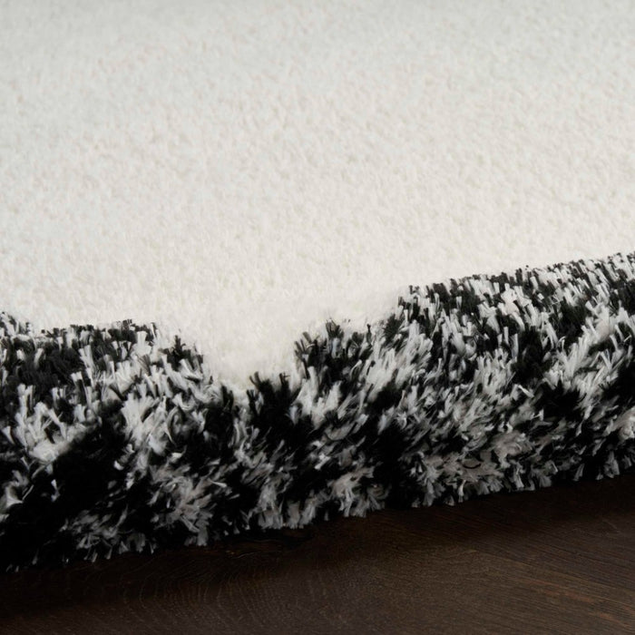 Pacific Shag Ivory Black Polyester IVBLK