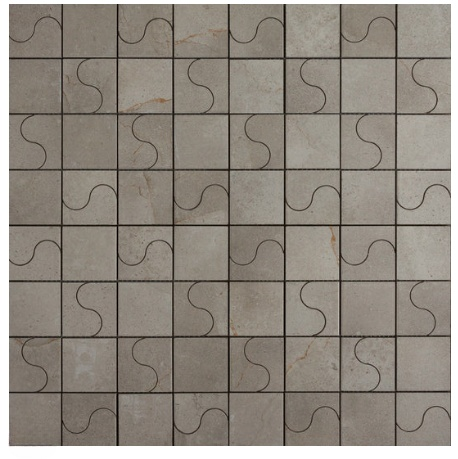 Sol Argento Filled & Honed Porcelain Mosaic - 12" x 12"