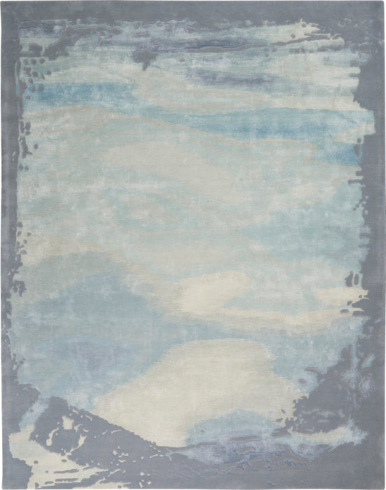 Prismatic Seafoam Silver  Wool Blend