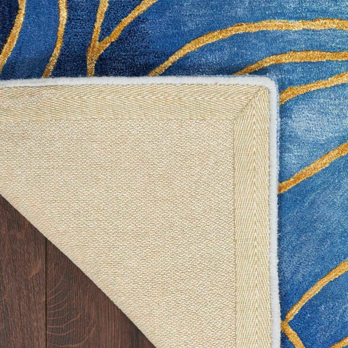 Prismatic Blue Gold Wool Blend 