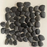Pebble Black Pearl Interlocking Round Mosaic Polished 1