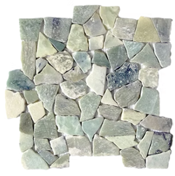 Marble Sea Grass Interlocking Mosaic Natural 1