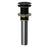 Brass Matte Black Pop-Up Vanity Bowl Drain Matte Black 1