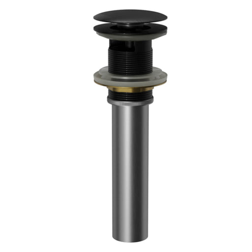 Brass Matte Black Pop-Up Vanity Bowl Drain Matte Black 1