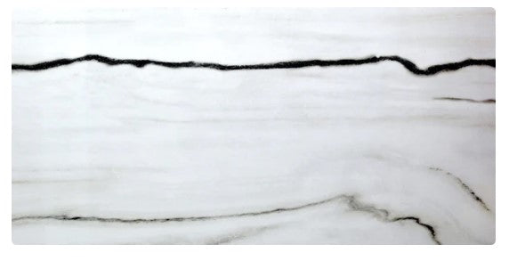 Panda Nero Polished Porcelain Tile - 24" x 48" x 1/3"