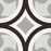 Full Tile Sample - Patchwork Black and White 01 (Old) Porcelain Tile - 8" x 8" Matte