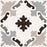 Full Tile Sample - Patchwork Black and White 03 (New) Porcelain Tile - 8" x 8" Matte