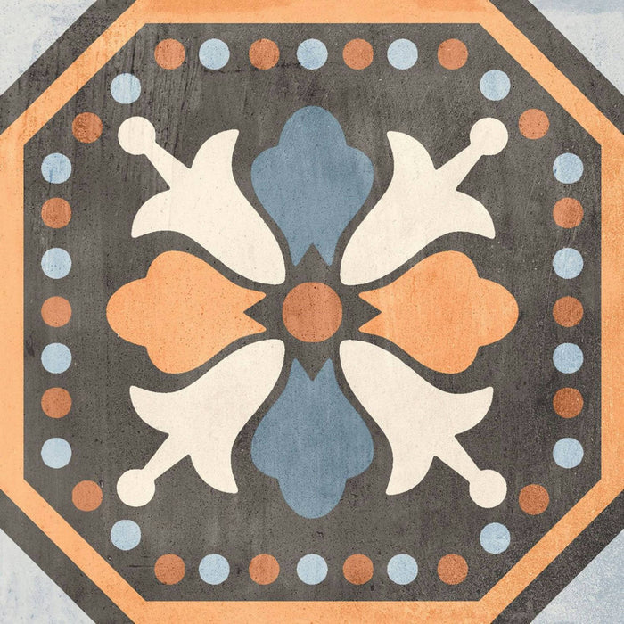 Full Tile Sample - Patchwork Colors 03 (Old) Porcelain Tile - 8" x 8" Matte