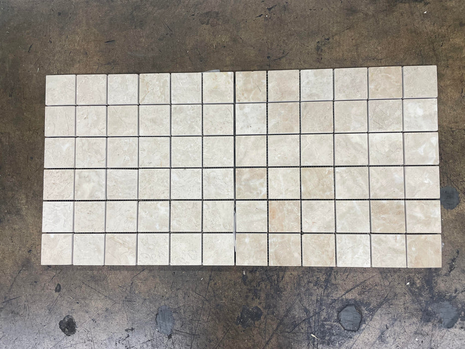 Pearl Beige Polished Marble Mosaic - 2" x 2"