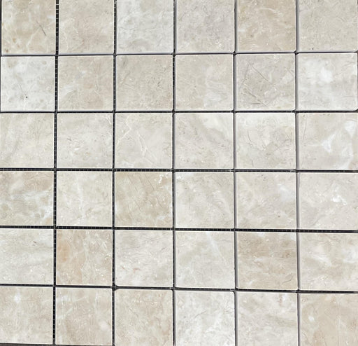 Pearl Beige Polished Marble Mosaic - 2" x 2" x 3/8"