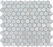 Full Sheet Sample - Aquatica Aurora Pearl Deco Hexagon Glass Mosaic - 10.75" x 11.25" Glossy