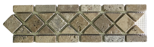 Philly Scabos Polished Travertine Border - 3" x 12" Classic Border