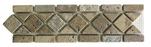 Full Border Sample - Philly Scabos Travertine Classic Border - 3" x 12" x 3/8" Tumbled
