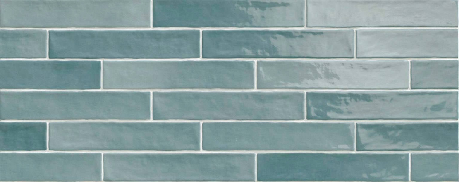 Full Tile Sample - Piastrella Acqua Ceramic Tile - 2" x 10" Glossy