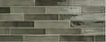 Full Tile Sample - Piastrella Grey Ceramic Tile - 2" x 10" Glossy