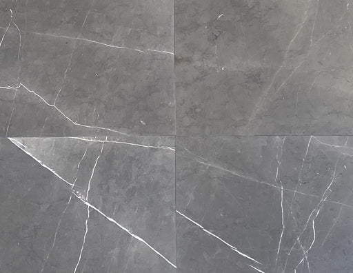 Full Tile Sample - Pietra Gray Marble Tile - 3" x 12" x 3/8" Honed